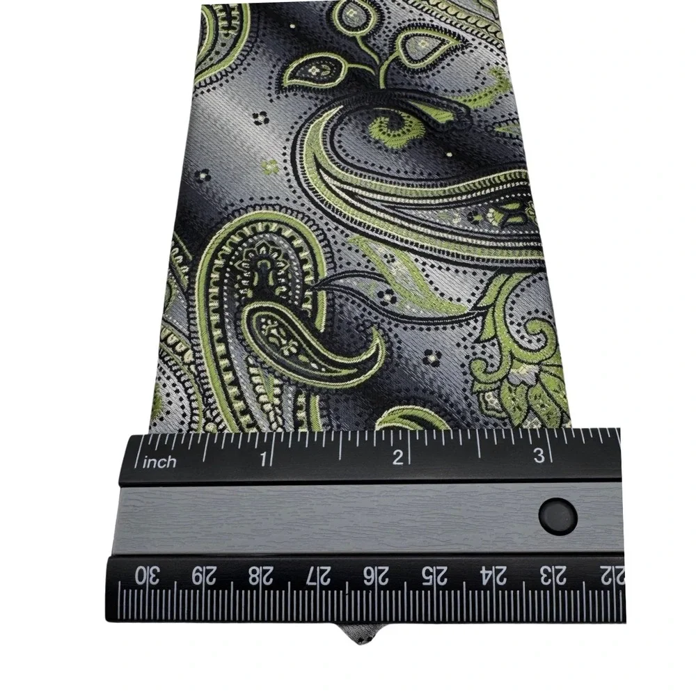 Christian Aujard Liberte Paris Neck Tie Mens Paisley Floral Retro Classic Formal